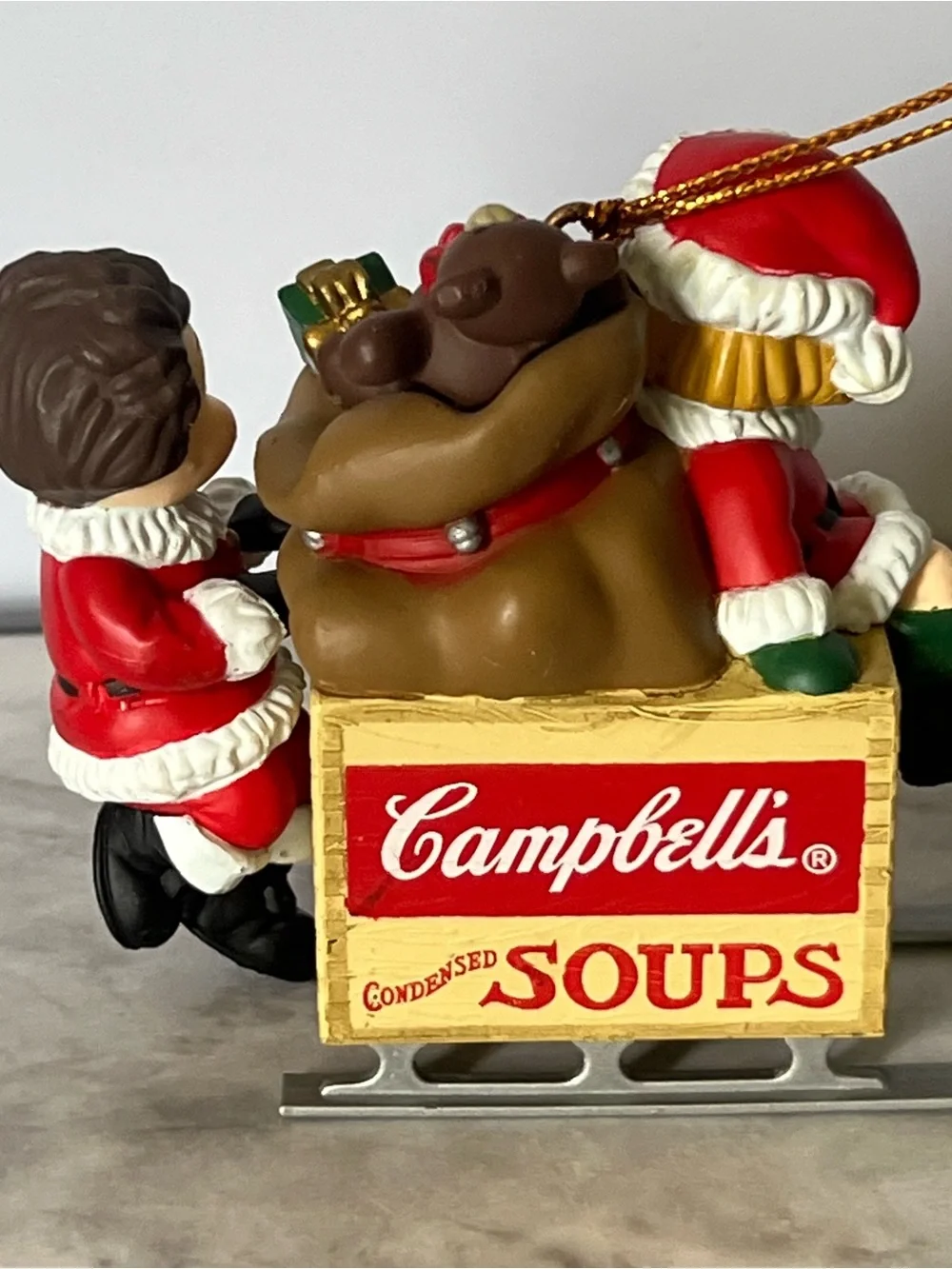 Campbell's Kids Holiday Ornament - Red Santa Sleigh Toy